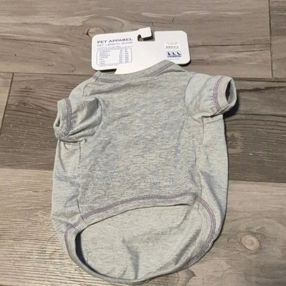 LSU Tigers Pets First Collegiate Pet T-Shirt Grey Heather Size Medium NWT